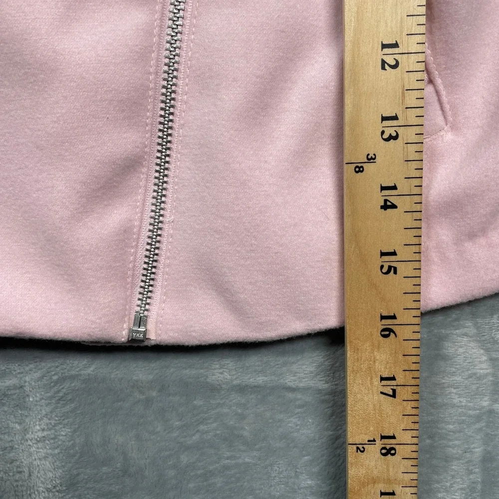 Gymboree Girls Butterfly Garden Pink Moto Jacket Lined Asymmetrical Zip Size M - Picture 11 of 12